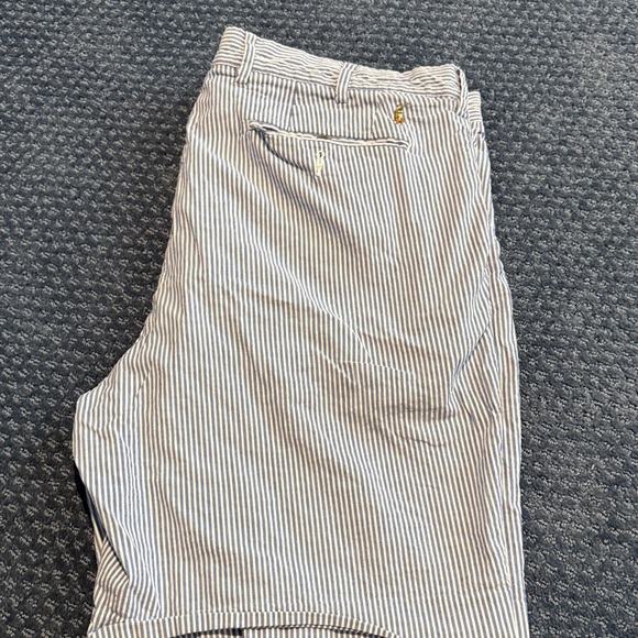 Ralph Lauren seersucker Striped Blue and White shorts - Picture 1 of 4